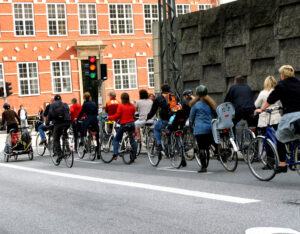 Daneses en bicicleta